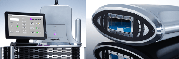 Sparklike Laser device for non-destructive insulating glass gas fill analysis for double and triple glazed insulating glass units