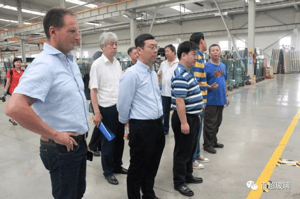 Mr. Zhao also invited the guests to visit the practical application of TPS® production line in Jinpu New Area.  